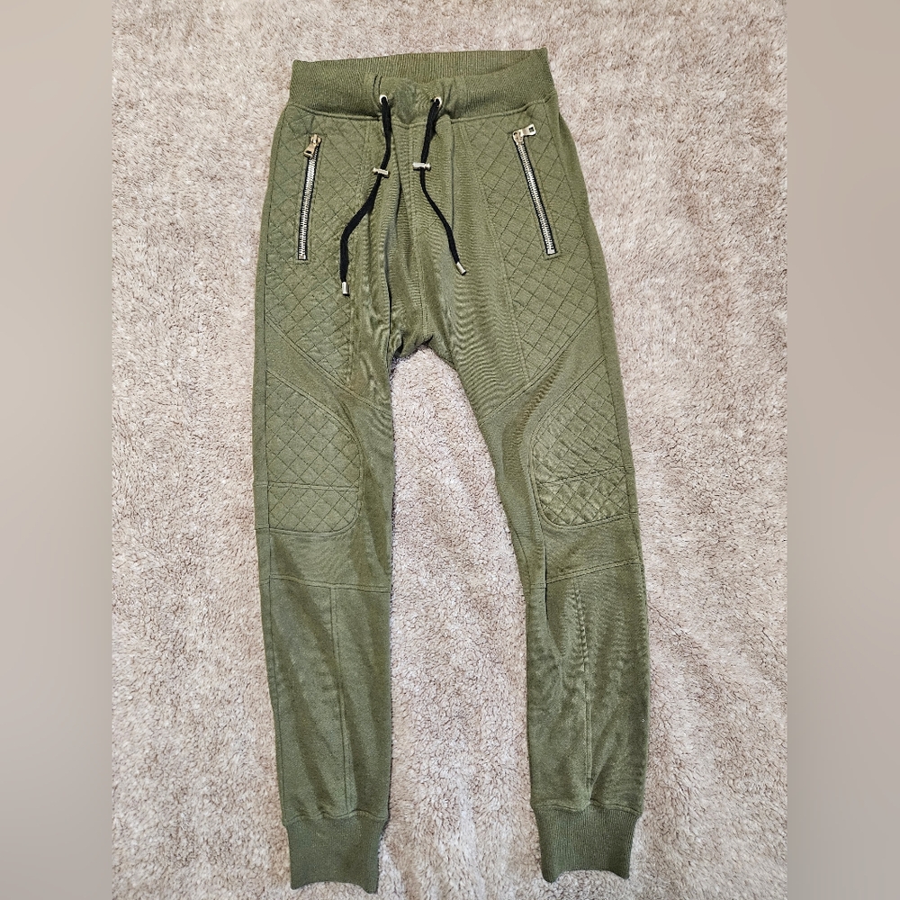 Balmain - 100% cotton sweatpants, green, small